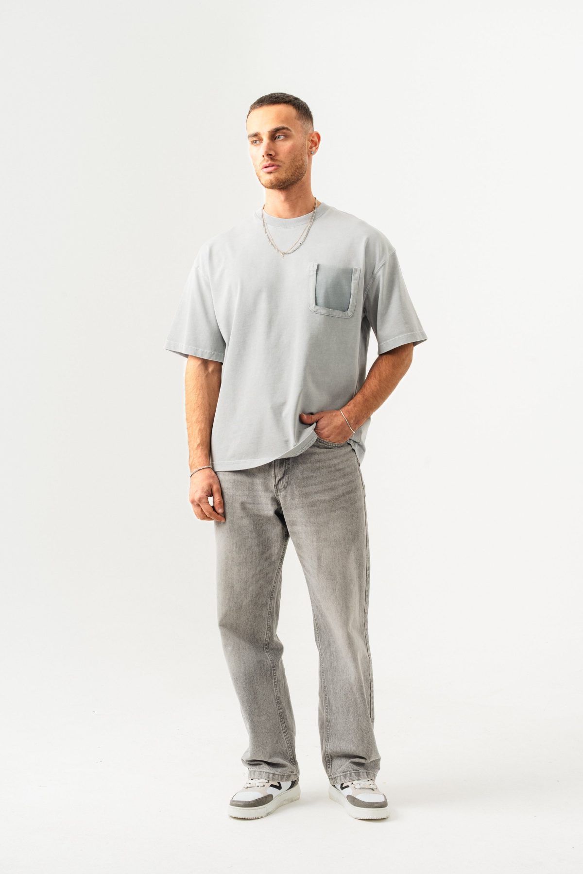 BORZ UNISEX CEPLİ-YIKAMALI OVERSİZE TİŞÖRT —  (7)