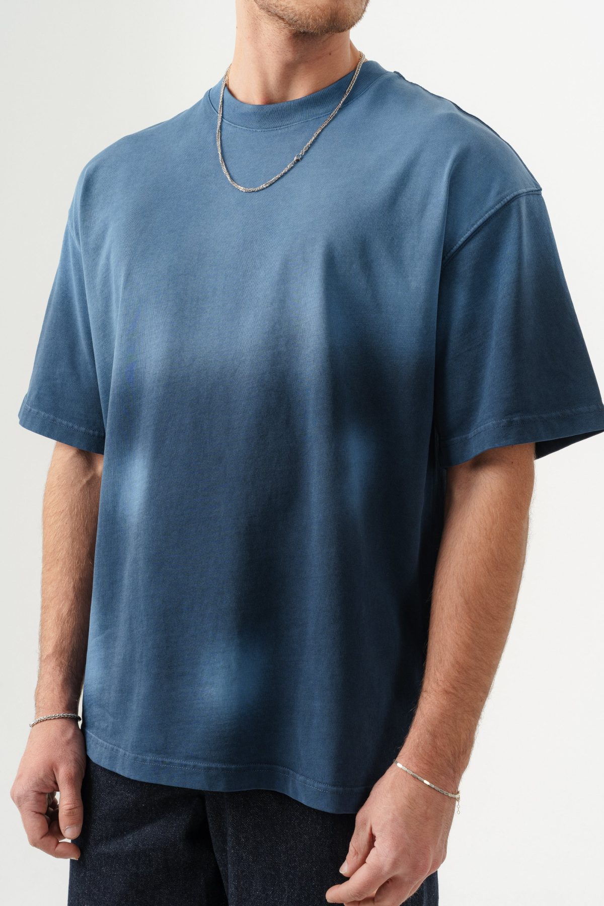 BORZ UNISEX GEÇİŞLİ - YIKAMALI OVERSIZE TİŞÖRT — Haki (4)