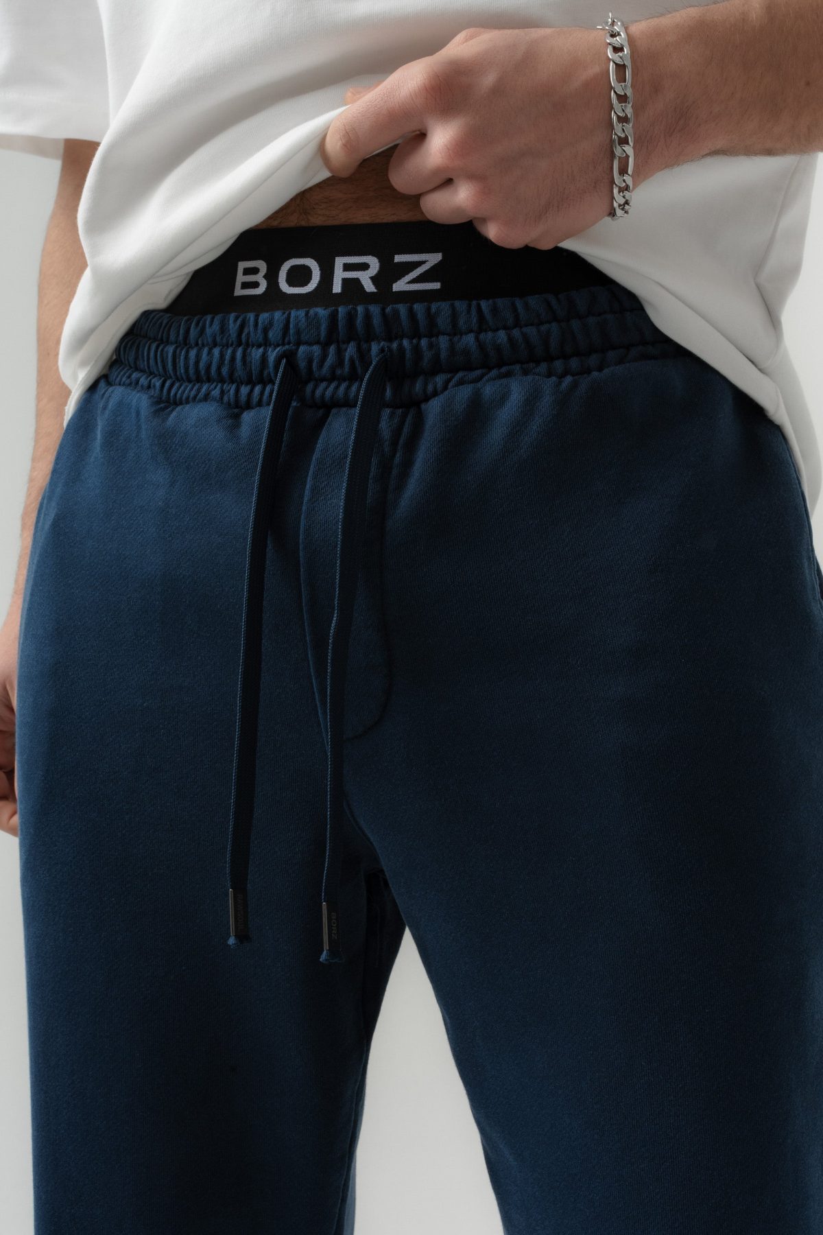 BORZ Yıkamalı Baggy Eşofman Altı - Lacivert — Lacivert (6)