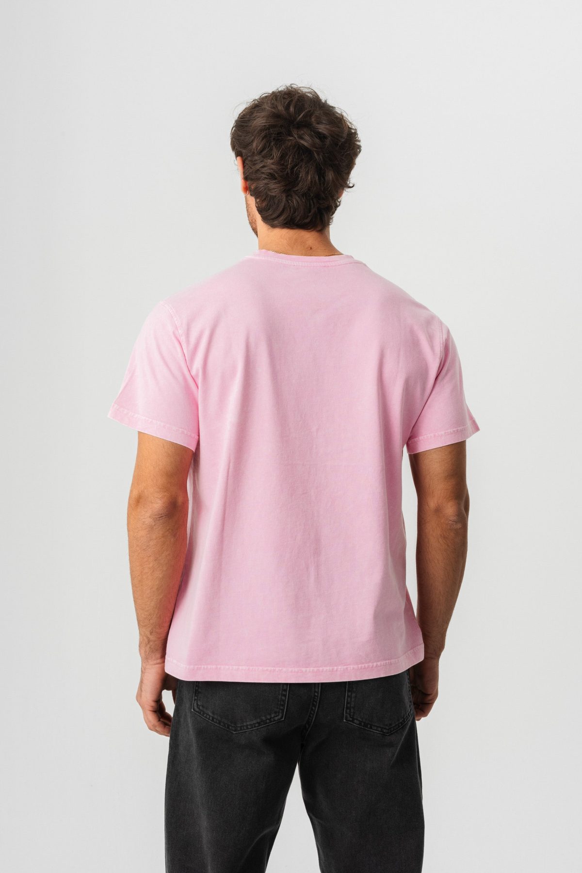 BORZ Yıkamalı Basic T-shirt - Pembe — Pembe (3)