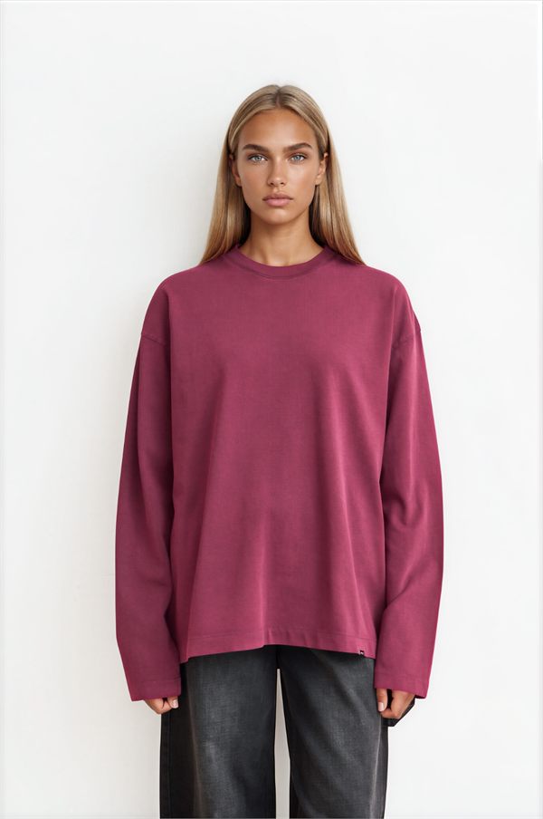 Garment Dyed Long Sleeve — Burgundy
