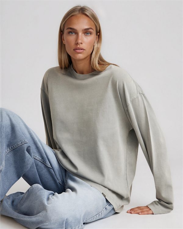 Garment Dyed Long Sleeve — Sage