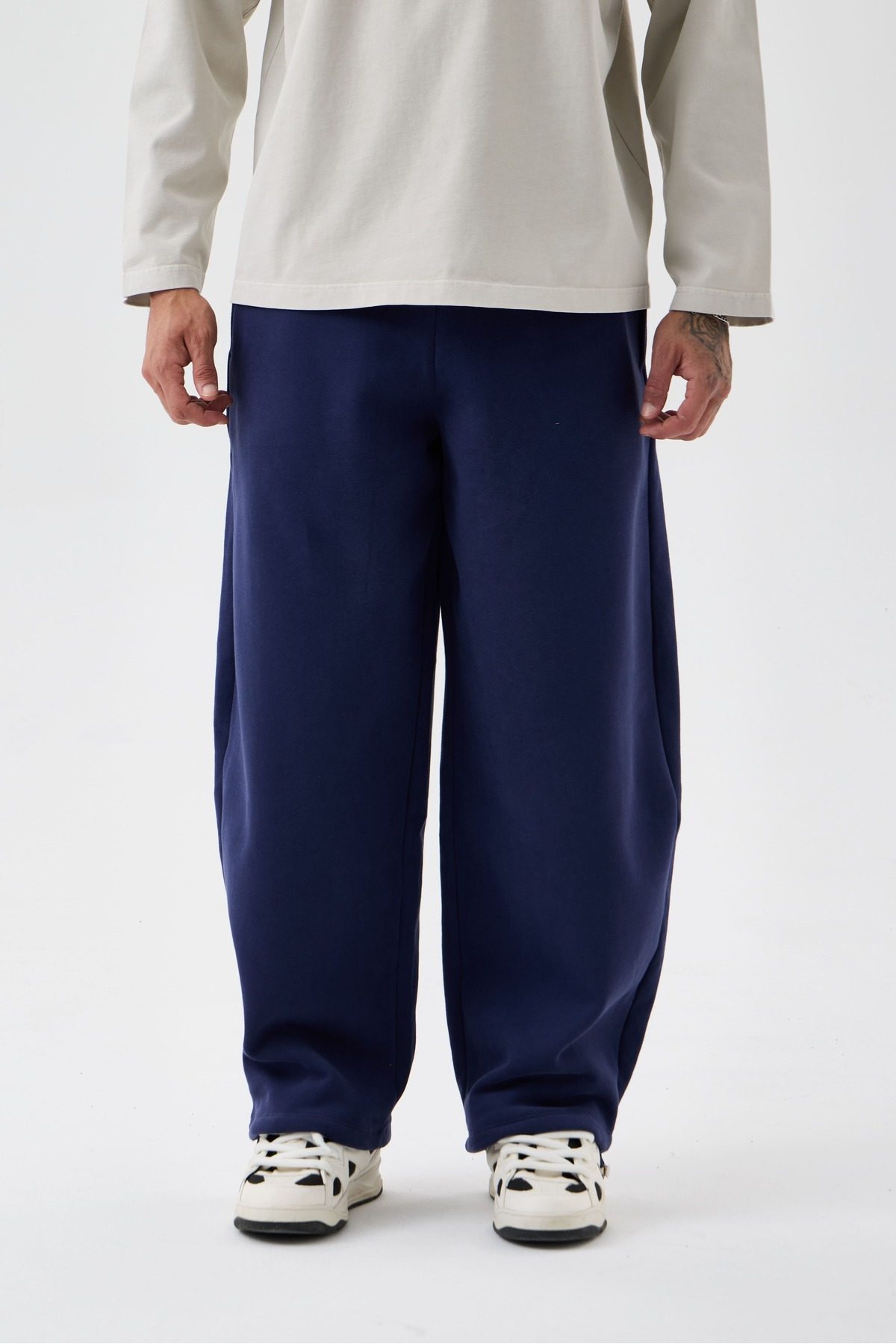 Erkek/Unisex Oversize Fit Bol Paça Eşofman Altı —  (2)