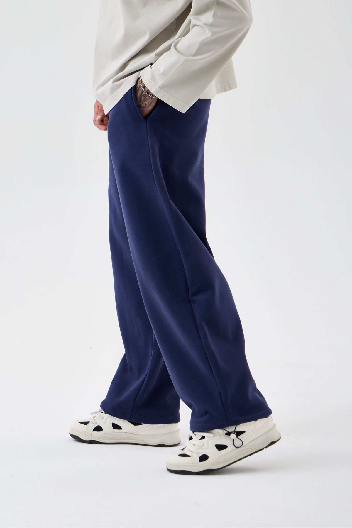 Erkek/Unisex Oversize Fit Bol Paça Eşofman Altı —  (3)