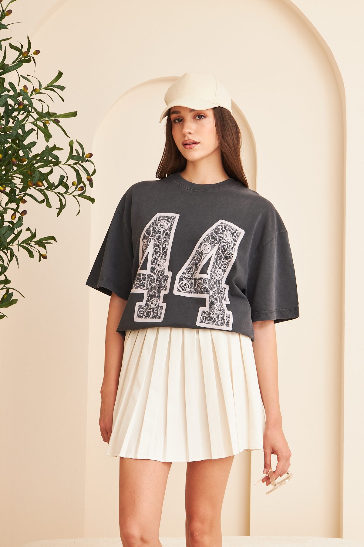 Kadın %100 Pamuk Yıkamalı T-shirt —  (3)