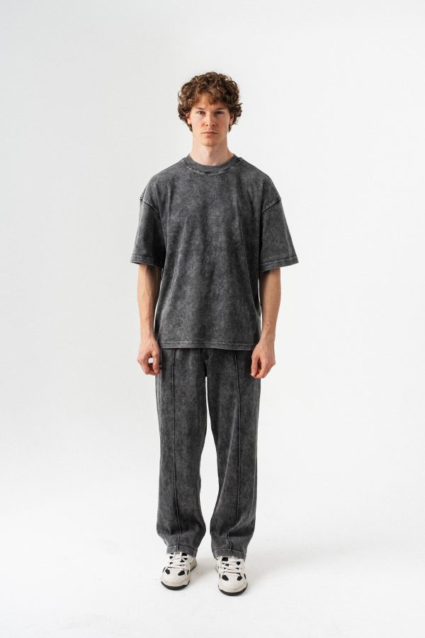 Erkek Efektli Oversize Kalıp T-shirt ve Pantolon Takımı