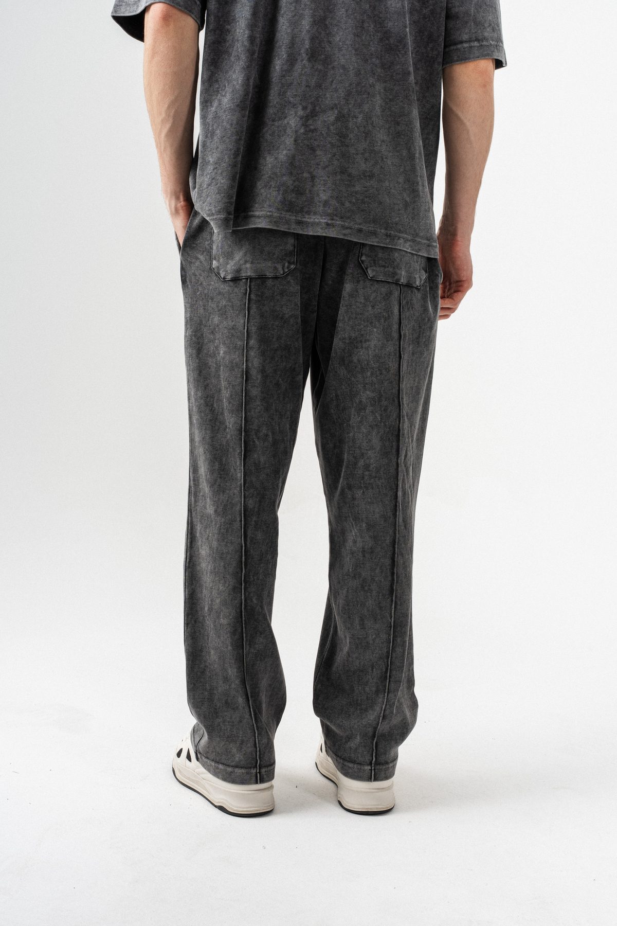Erkek Efektli Oversize Kalıp T-shirt ve Pantolon Takımı —  (8)
