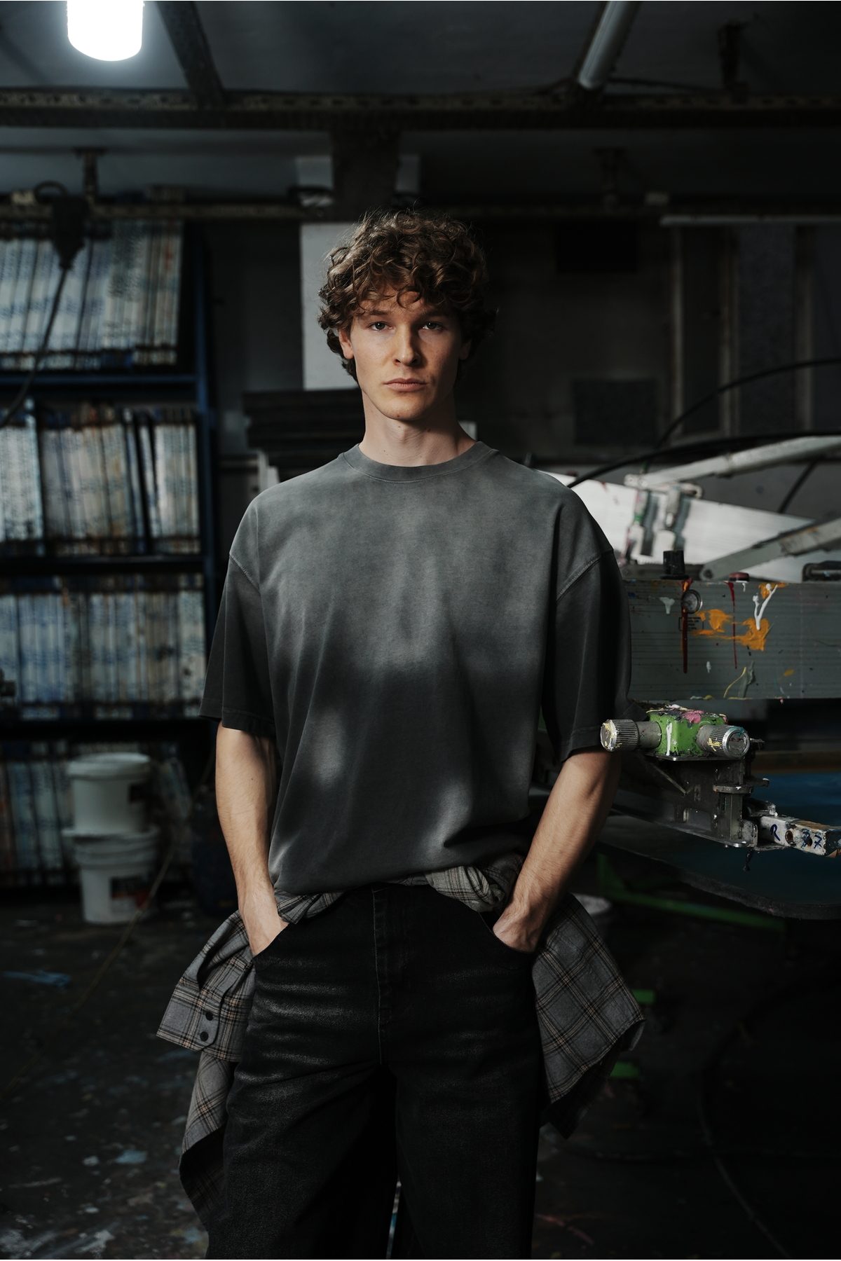 UNISEX GEÇİŞLİ - YIKAMALI OVERSIZE TİŞÖRT —  (1)