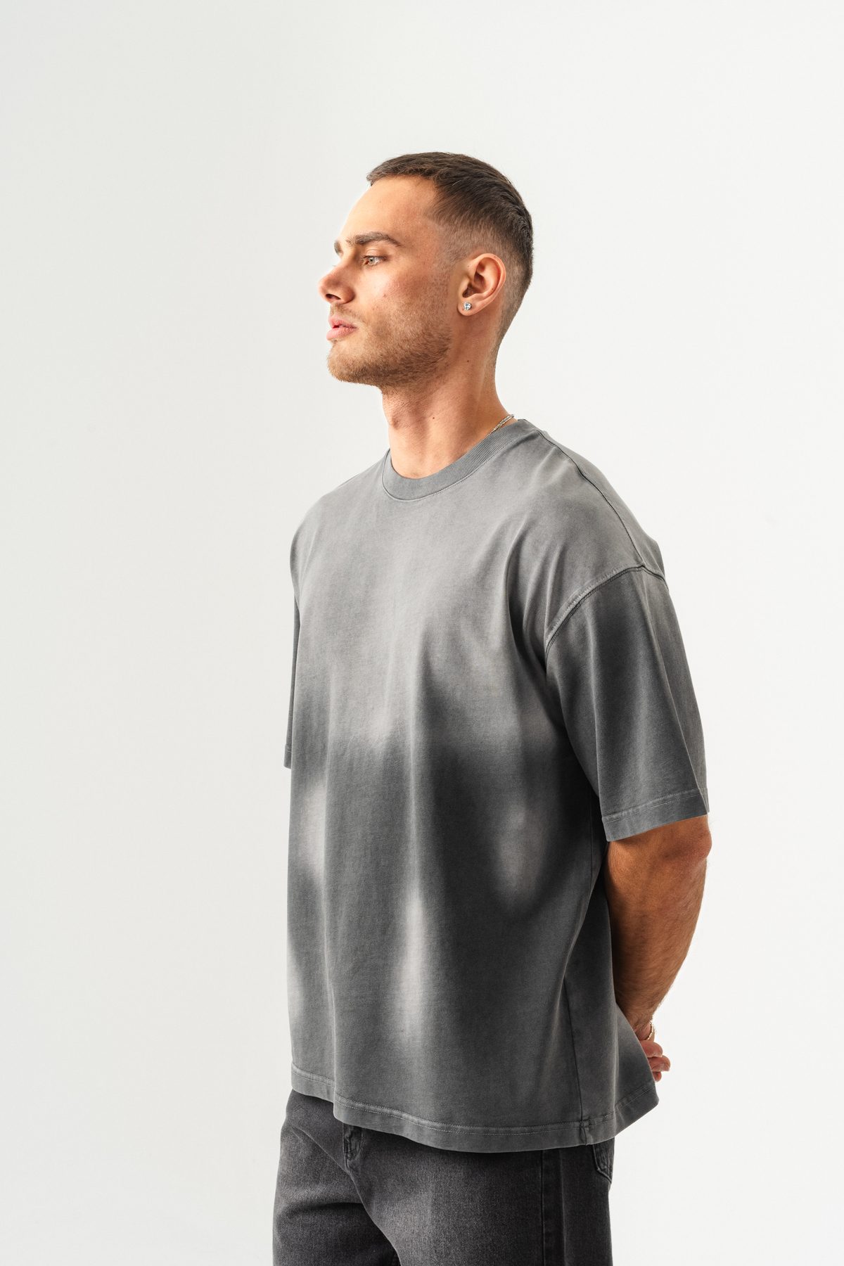 UNISEX GEÇİŞLİ - YIKAMALI OVERSIZE TİŞÖRT —  (3)