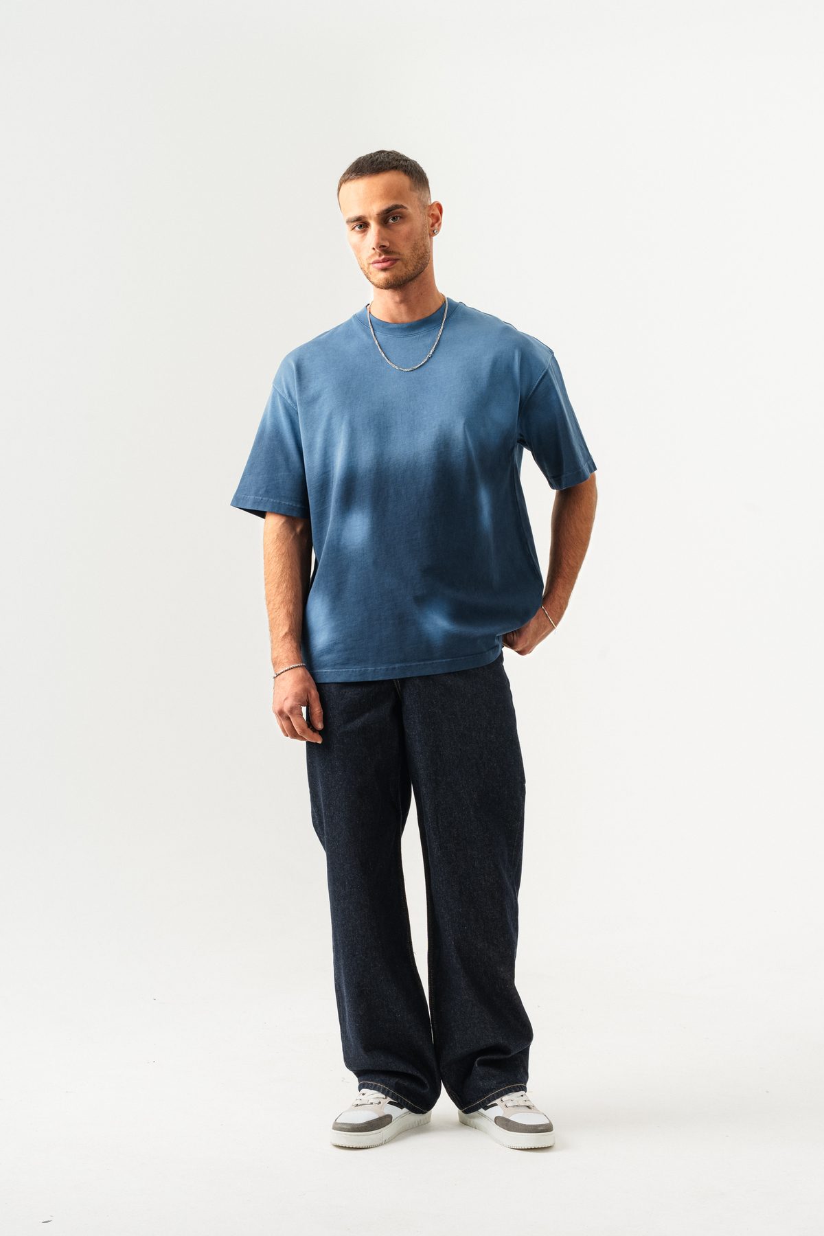 UNISEX GEÇİŞLİ - YIKAMALI OVERSIZE TİŞÖRT —  (7)