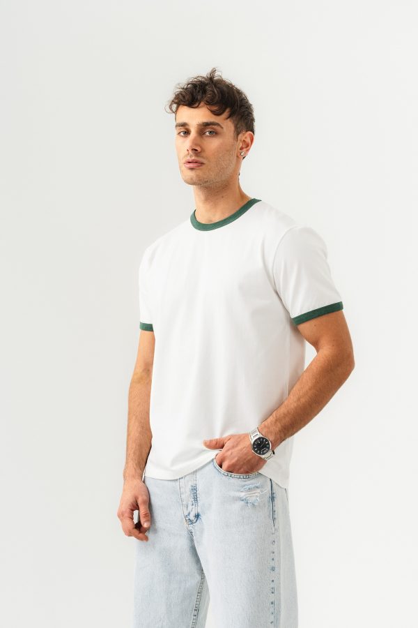 UNISEX YAKA KOL YIKAMA DETAYLI REGULAR FIT BASIC TİŞÖRT