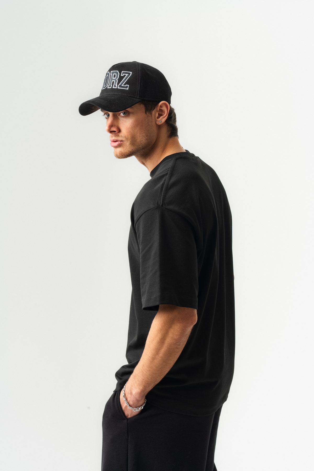 Erkek %100 Pamuk Oversize Kalıp Bisiklet Yaka Basic T-shirt —  (7)
