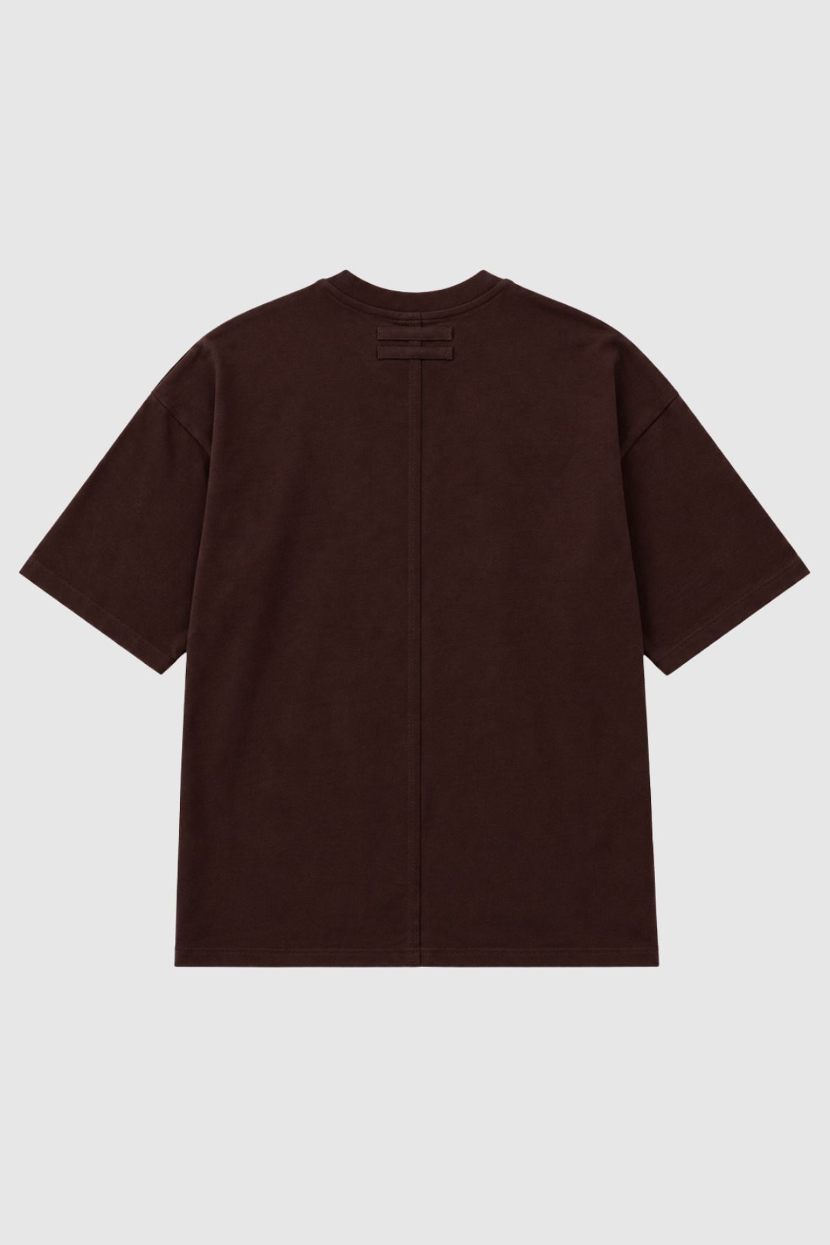 Erkek Soluk Efektli Boyfriend Kalıp Bisiklet Yaka T-shirt — Kahverengi (6)