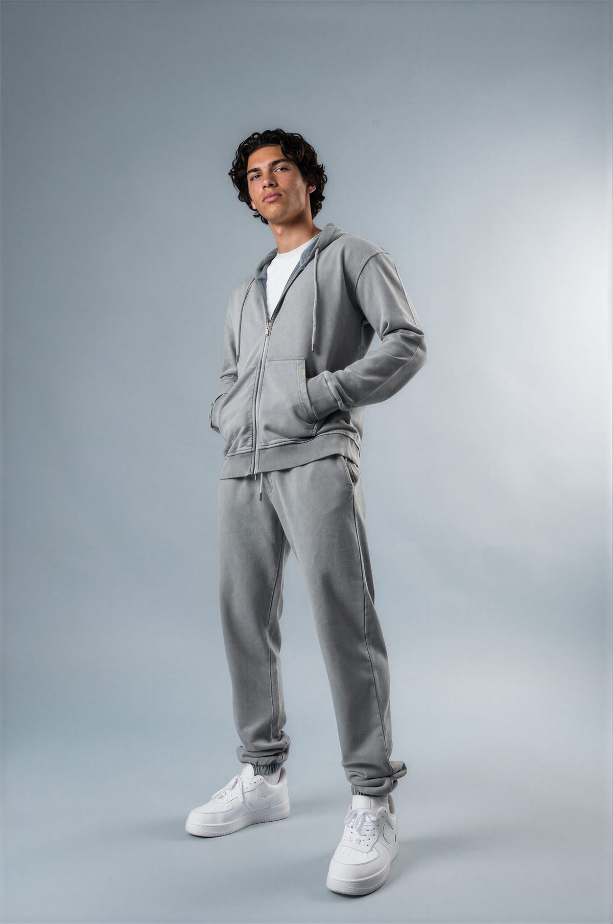 Zip Through Hoodie — Storm Grey (2)